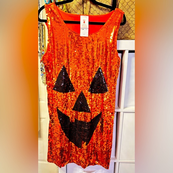Delicious Dresses & Skirts - Pretty pumpkin sequined dress